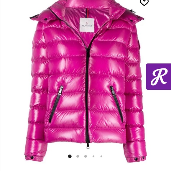 NWOT Pink Mocler Hooded Puff Jacket - Picture 1 of 9